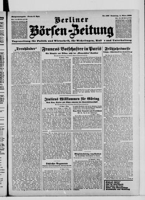 Berliner Börsen-Zeitung vom 05.03.1939