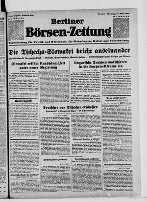 Berliner Börsen-Zeitung vom 14.03.1939