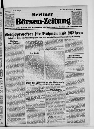 Berliner Börsen-Zeitung vom 16.03.1939