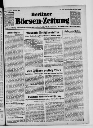 Berliner Börsen-Zeitung vom 18.03.1939
