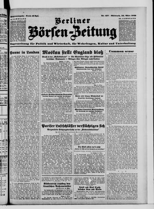 Berliner Börsen-Zeitung vom 22.03.1939
