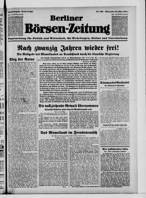 Berliner Börsen-Zeitung vom 22.03.1939