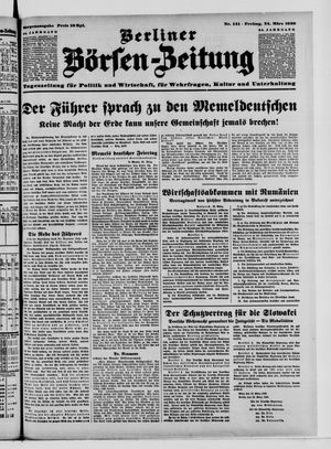 Berliner Börsen-Zeitung vom 24.03.1939