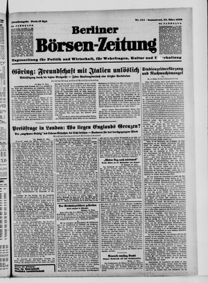 Berliner Börsen-Zeitung vom 25.03.1939