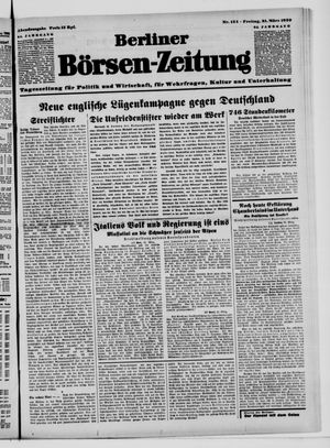 Berliner Börsen-Zeitung vom 31.03.1939