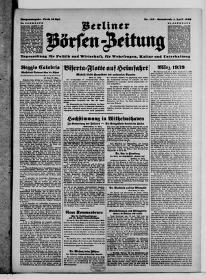 Berliner Börsen-Zeitung vom 01.04.1939