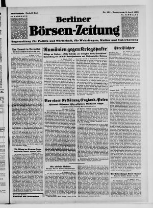 Berliner Börsen-Zeitung vom 06.04.1939