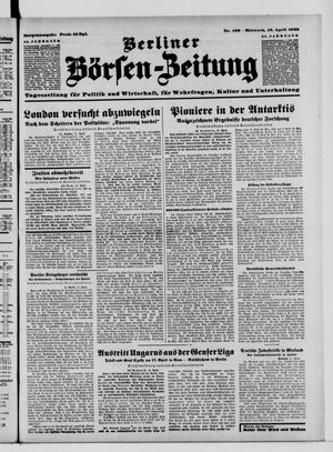Berliner Börsen-Zeitung vom 12.04.1939