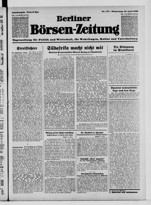 Berliner Börsen-Zeitung vom 13.04.1939
