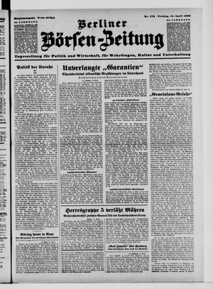 Berliner Börsen-Zeitung vom 14.04.1939