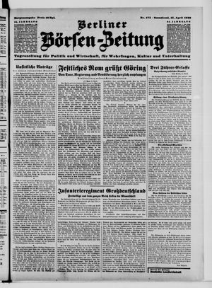 Berliner Börsen-Zeitung vom 15.04.1939
