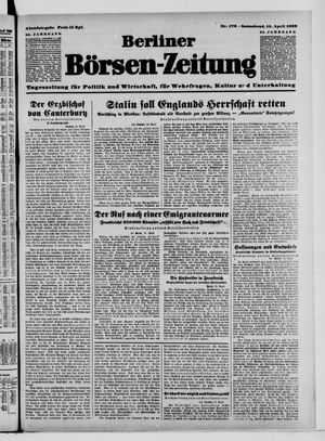 Berliner Börsen-Zeitung vom 15.04.1939