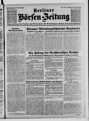 Berliner Börsen-Zeitung vom 16.04.1939