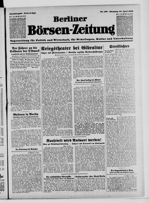 Berliner Börsen-Zeitung vom 18.04.1939