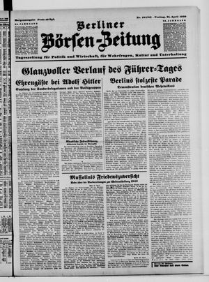 Berliner Börsen-Zeitung vom 21.04.1939