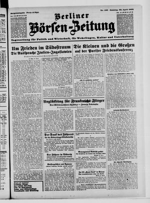 Berliner Börsen-Zeitung vom 23.04.1939