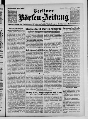 Berliner Börsen-Zeitung vom 26.04.1939