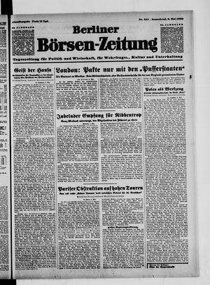 Berliner Börsen-Zeitung on May 6, 1939