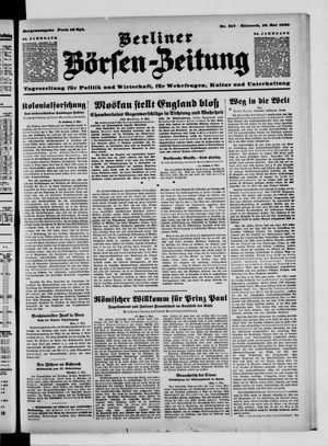 Berliner Börsen-Zeitung vom 10.05.1939