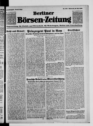 Berliner Börsen-Zeitung vom 10.05.1939