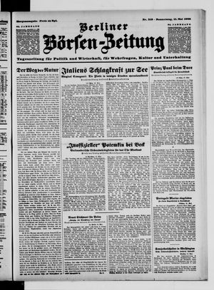 Berliner Börsen-Zeitung vom 11.05.1939