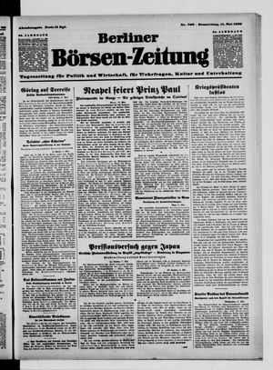 Berliner Börsen-Zeitung vom 11.05.1939
