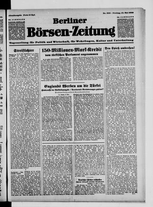 Berliner Börsen-Zeitung vom 12.05.1939