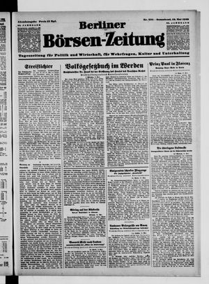 Berliner Börsen-Zeitung vom 13.05.1939