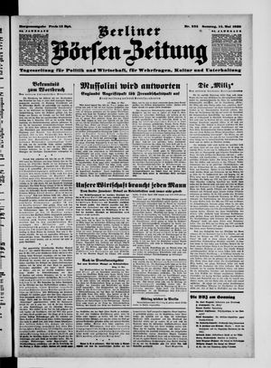 Berliner Börsen-Zeitung vom 14.05.1939