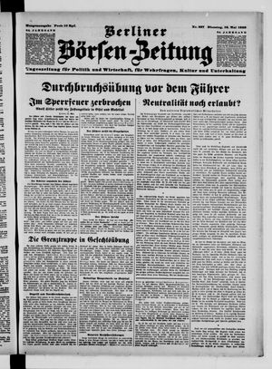 Berliner Börsen-Zeitung vom 16.05.1939