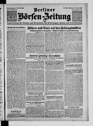 Berliner Börsen-Zeitung vom 17.05.1939
