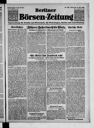 Berliner Börsen-Zeitung vom 17.05.1939