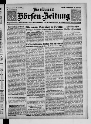 Berliner Börsen-Zeitung vom 18.05.1939
