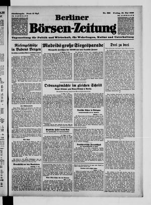 Berliner Börsen-Zeitung vom 18.05.1939