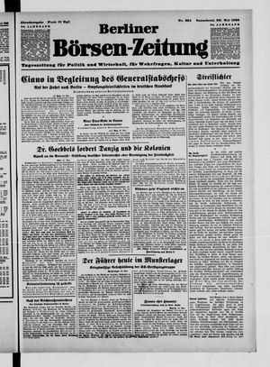 Berliner Börsen-Zeitung vom 20.05.1939