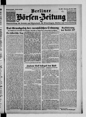 Berliner Börsen-Zeitung vom 23.05.1939