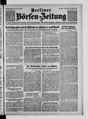 Berliner Börsen-Zeitung vom 24.05.1939