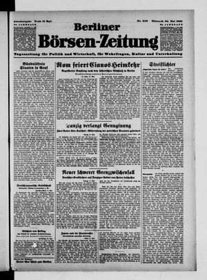 Berliner Börsen-Zeitung vom 24.05.1939