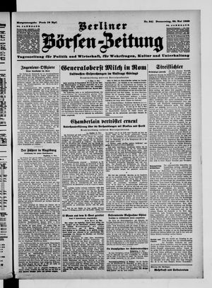 Berliner Börsen-Zeitung vom 25.05.1939
