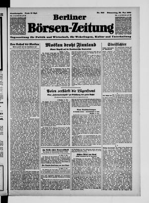 Berliner Börsen-Zeitung vom 25.05.1939