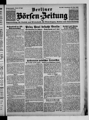 Berliner Börsen-Zeitung vom 27.05.1939