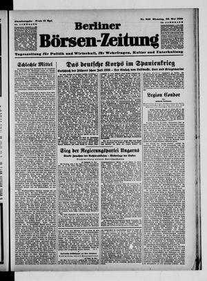 Berliner Börsen-Zeitung vom 30.05.1939
