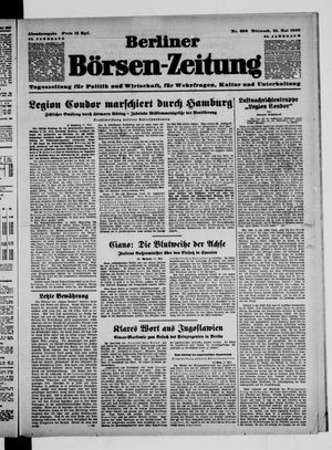 Berliner Börsen-Zeitung vom 31.05.1939
