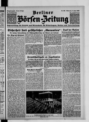 Berliner Börsen-Zeitung vom 07.06.1939