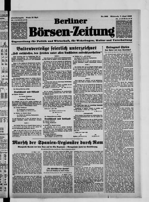 Berliner Börsen-Zeitung vom 07.06.1939