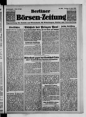 Berliner Börsen-Zeitung vom 09.06.1939