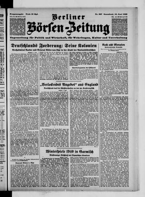 Berliner Börsen-Zeitung vom 10.06.1939