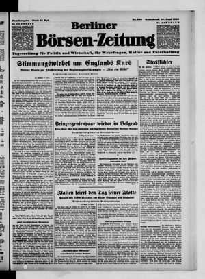 Berliner Börsen-Zeitung vom 10.06.1939
