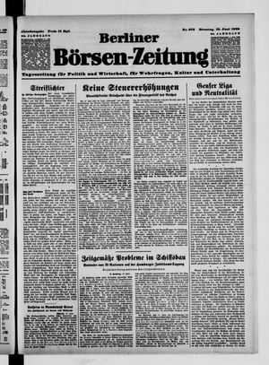 Berliner Börsen-Zeitung vom 13.06.1939