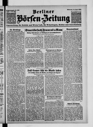 Berliner Börsen-Zeitung vom 14.06.1939